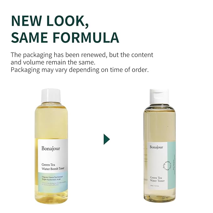 [BONAJOUR] Vegan Beauty Organic Green Tea & Hyaluronic Acid Facial Toner for Dry Skin - 100% Pure Natural Moisturizer & High Moisture Type, Anti Aging, Anti Wrinkle, 7.2 fl. oz