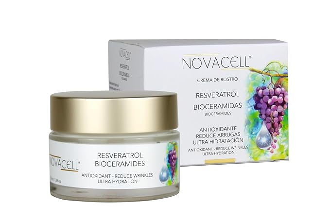 Resveratrol Face Moisturizer Cream with Ceramides - Nourishing, Keeps Moisture & Helps Elasticity, Firmness. Fills Expression Lines & Wrinkles - 50 ml