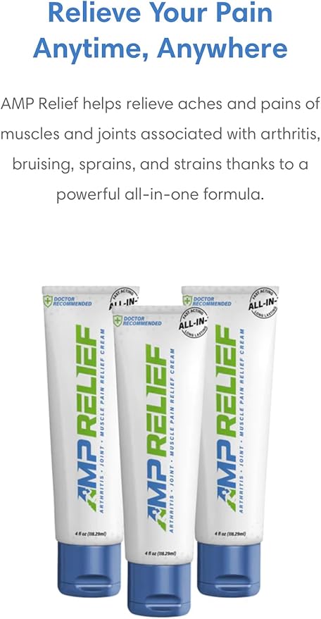 Cream - 4oz - All Natural Topical Pain Cream with Arnica, Boswellia, Eucalyptus and Menthol