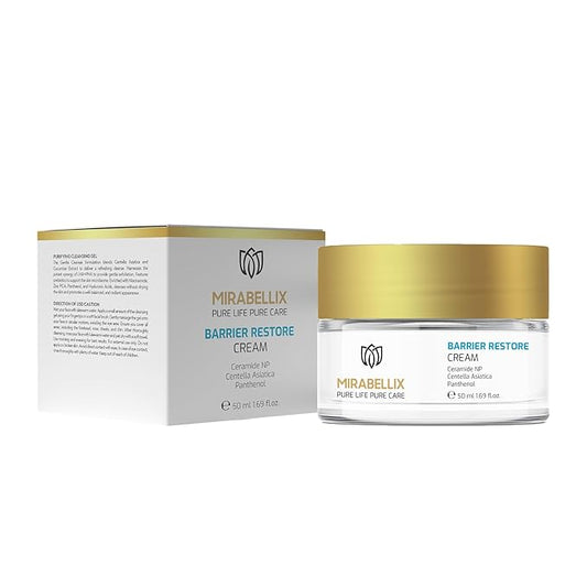 Barrier Restore Cream with Ceramides, Centella Asiatica & Panthenol - Hydrating & Moisturizing Cream for Dry, Sensitive Skin, Barrier Repair, Soothing Anti-Irritation Formula- 50ml