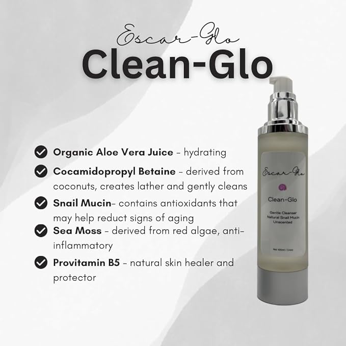 Trio Snail Mucin Unscented Cleanser, Toner