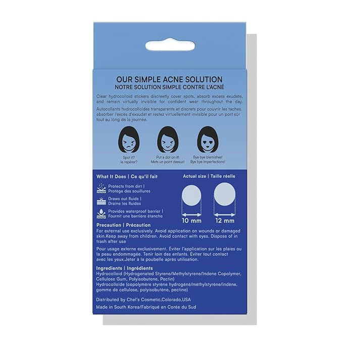 Chel's Magical Cosmetic Acne Pimple Patches | Hydrocolloid Patches for Acne & Zit Treatment | Invisible Spot Cover for Blemishes & Breakouts | Korean Skincare (Pack of 3)
