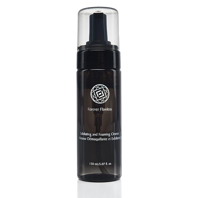 Forever Flawless Exfoliating and Foaming Face Cleanser and Makeup Remover with 100% Natural Diamond Powder, Deep Clean for Women and Mens Pores FF17, (150 ml)