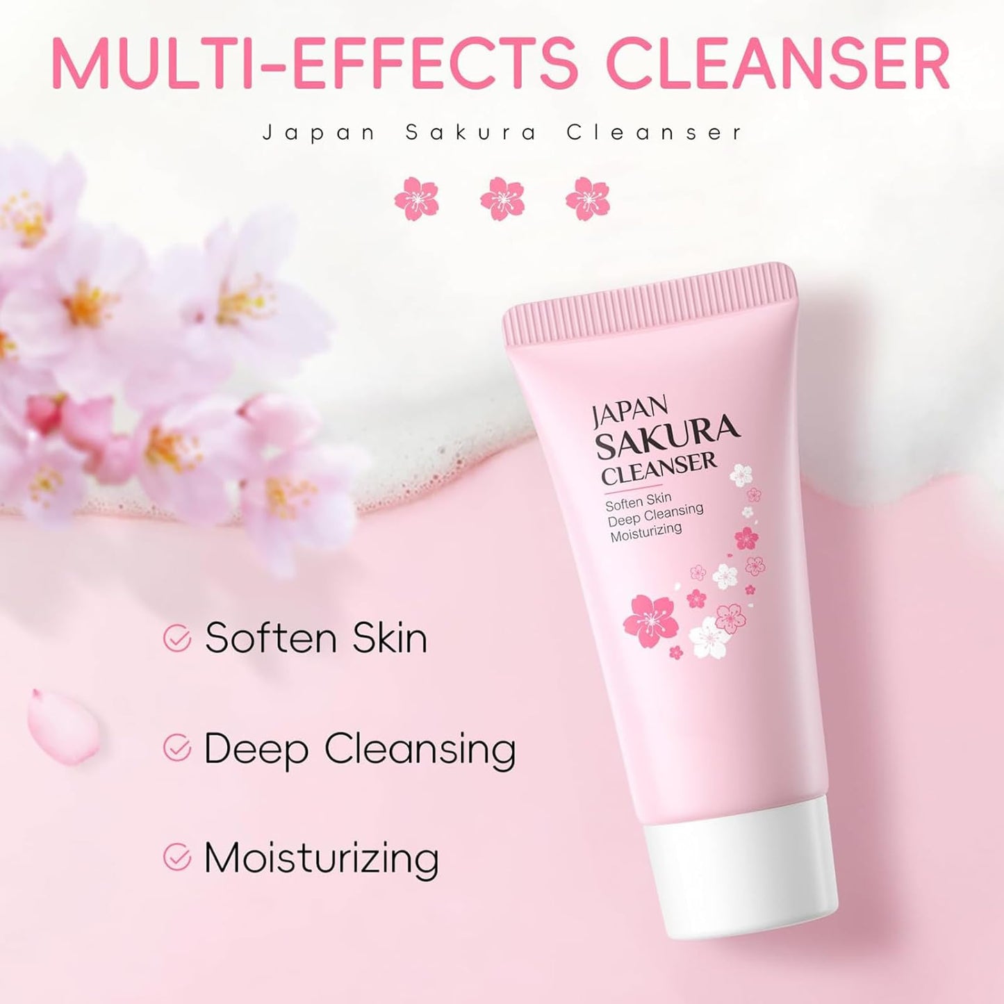 9PCS Japan Sakura Skin Care Set, Sakura Skin Care For Teens 10-12, Skincare For Girls 10-12, Teen Skin Care Kits For Girls Ages 11-14 With Toner,Cleanser,Eye Serum,Face Serum,Face Cream