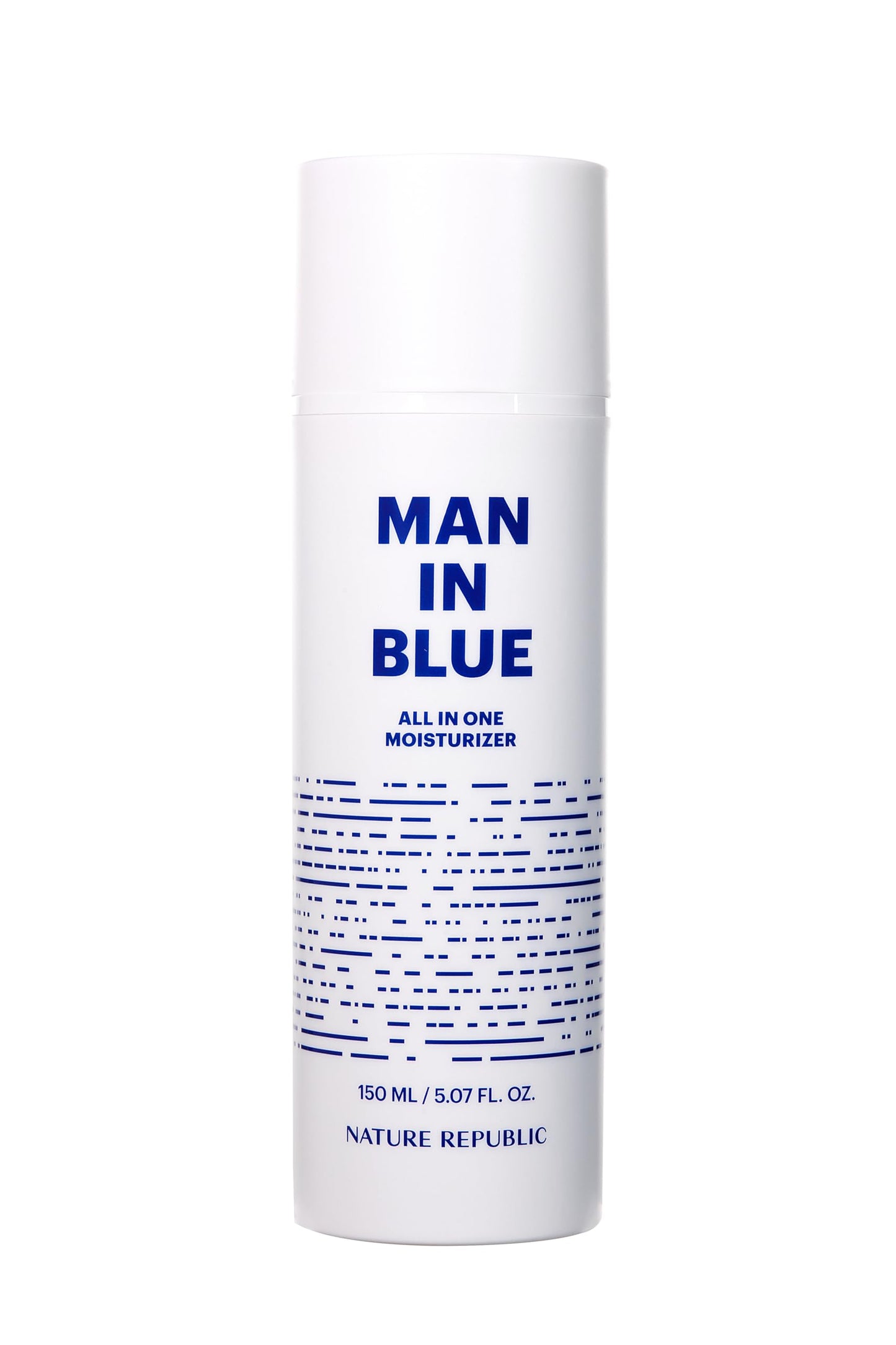 Nature Republic Man In Blue All In One Moisturizer - Daily Fresh Facial Lotion, Korean Natural Hydrating Simple Skin Care For Men Dry Beard Face, Rich, Lightweight, Aftershave, 150ml/5.07 Fl.Oz.