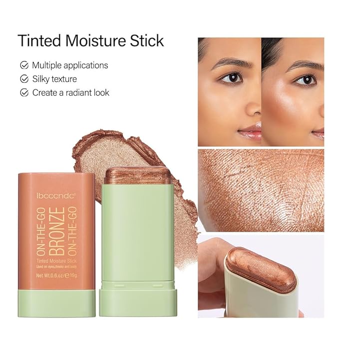 Cream Contour Stick,Bronzer Contouring Stick Facial Cream Highlight 02-Soft Glow