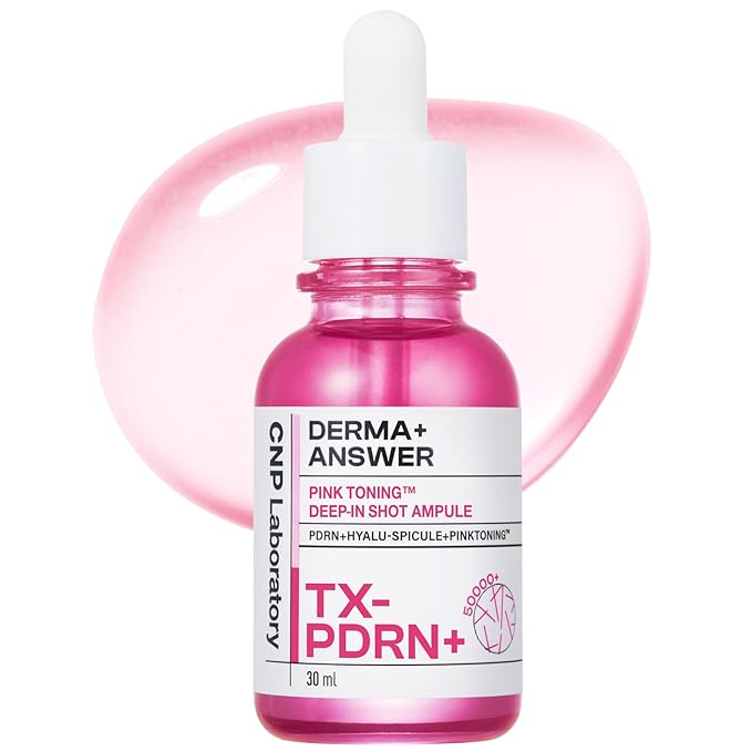 CNP PDRN + Tranexamic Acid Serum 15%, Pink Toning Skin Booster, Niacinamide & Micro-spicules, for Glass Skin, Korean Skin Care, 1. 18 fl. oz.