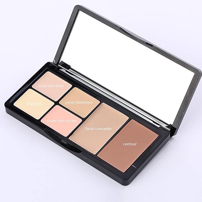 Concealer Contour Palette, 6 In 1 Color Correcting