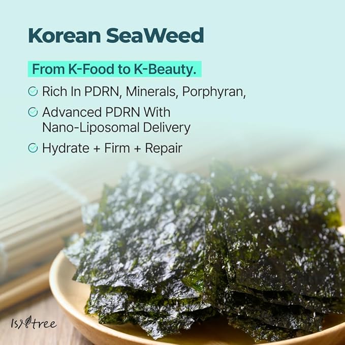 ISNTREE Gim PDRN Hydro Bouncy Ampoule 50ml, 1.69 fl oz | Korean SEAWEED Skincare Facial Serum | Water Jelly Texture | Hydrating & Firming | Multi-Hyaluronic Acid + Collagen Boost | Pore-Refining Glow