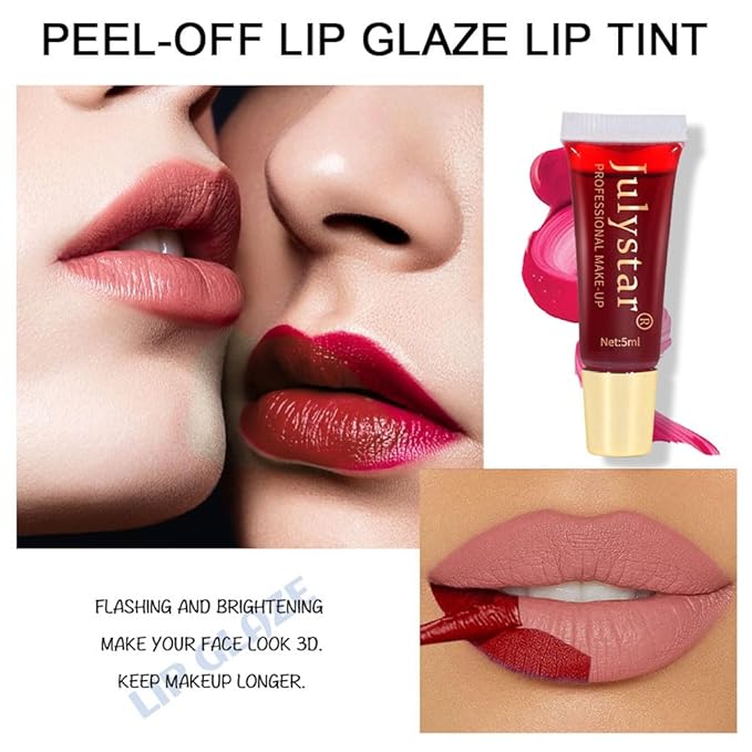 Charm Kiss Lip Stain Peel Off，Peel-Off Lip Glaze，Tattoo Glaze，Tattoo