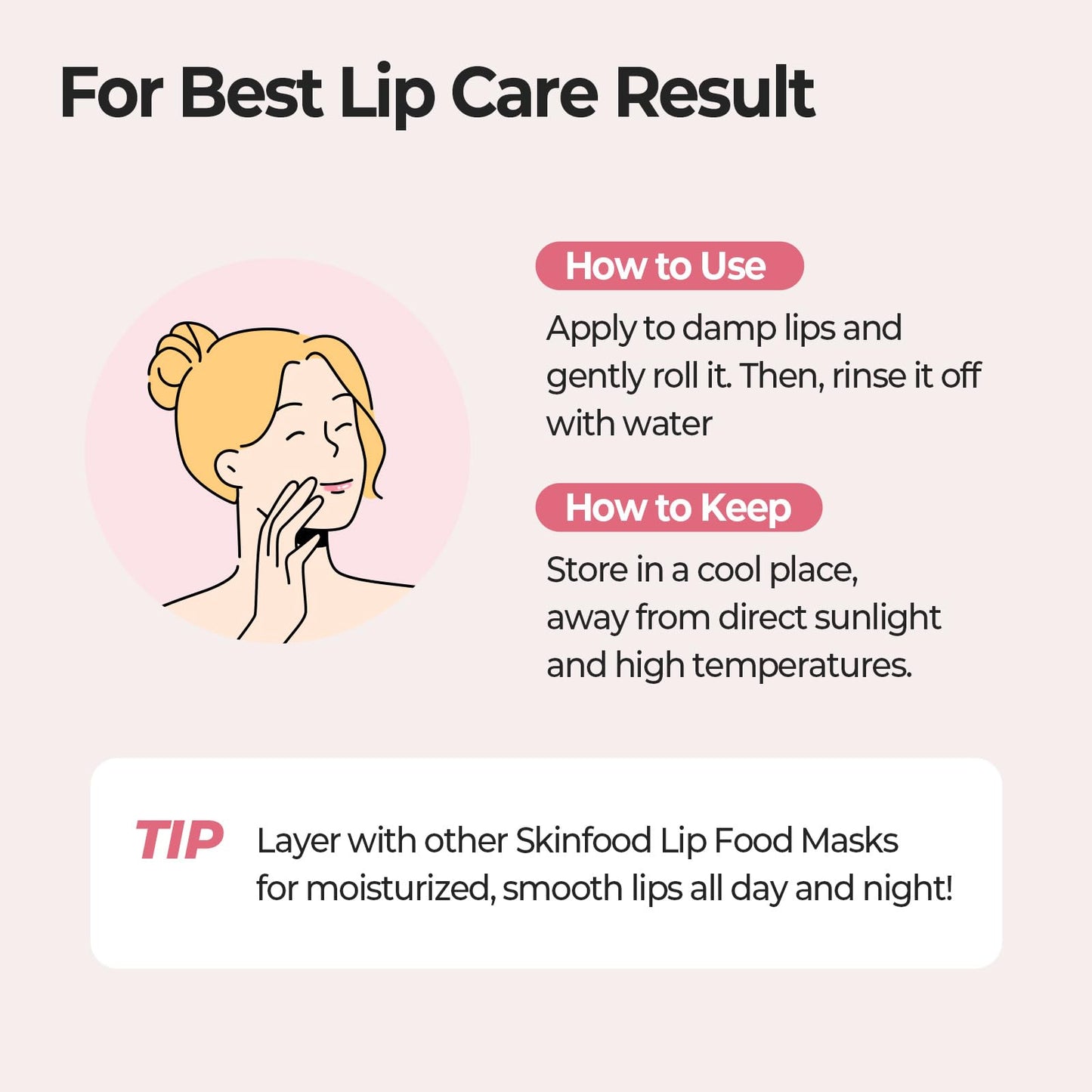 SKINFOOD Strawberry Sugar Lip Scrub Mask, Exfoliating Lip Care, Hydrating Korean Lip Product for Soft & Smooth Lips, Deep Nourishment Mild Sugar Scrub Vegan (0.71 fl. Oz.)