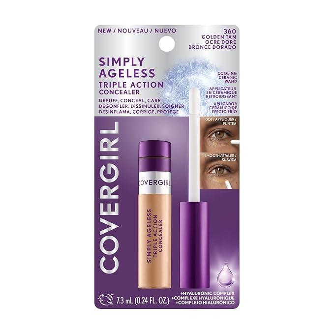 COVERGIRL Simply Ageless Triple Action Concealer, Golden Tan, of 1