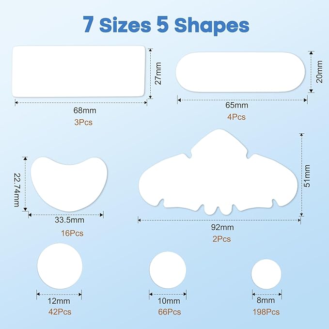 Large Pimple Patches for Face 331 Patches-7 Size,306 Round & 25 XL Acne Patches,Zit Patches Skincare Hydrocolloid Bandages Big Spot Covers with Tea Tree, Salicylic Acid & Cica Oil|Bigpack, Larger Size