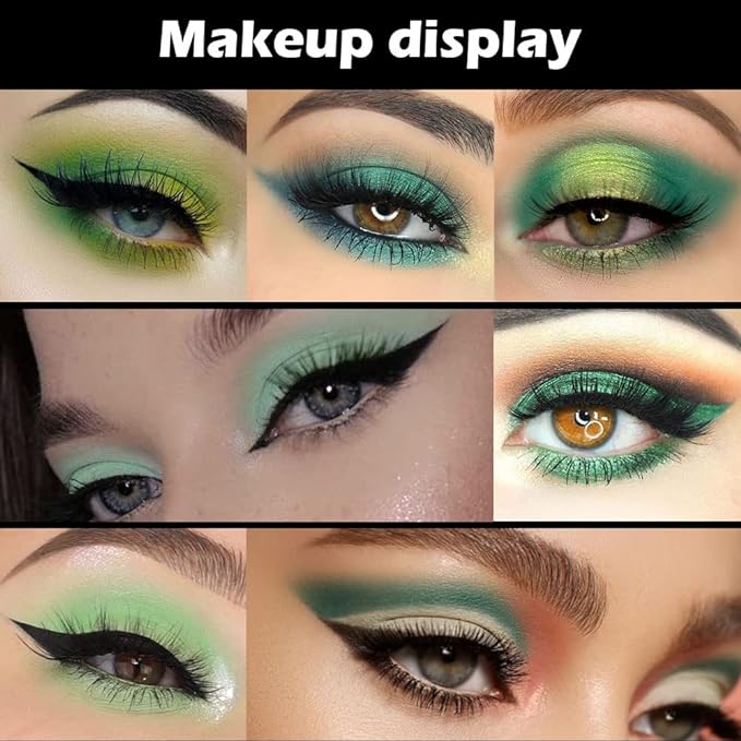 16 Colors Green Olive Matte Shimmer Eyeshadow Palette