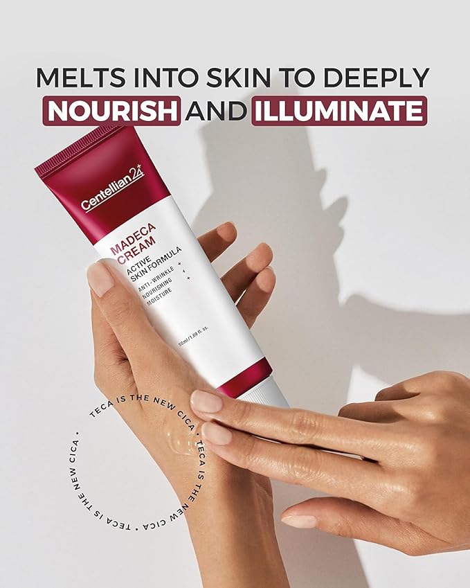 CENTELLIAN 24 Madeca Cream Active Formula (1.7fl oz) - Centella Moisturizer for Face, Korean Skin Care. Dry, Sensitive Skin. TECA, Centella Asiatica, Madecassoside