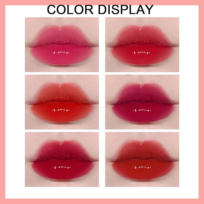 6 Colors Lip Tint Stain Set, Korean Lip
