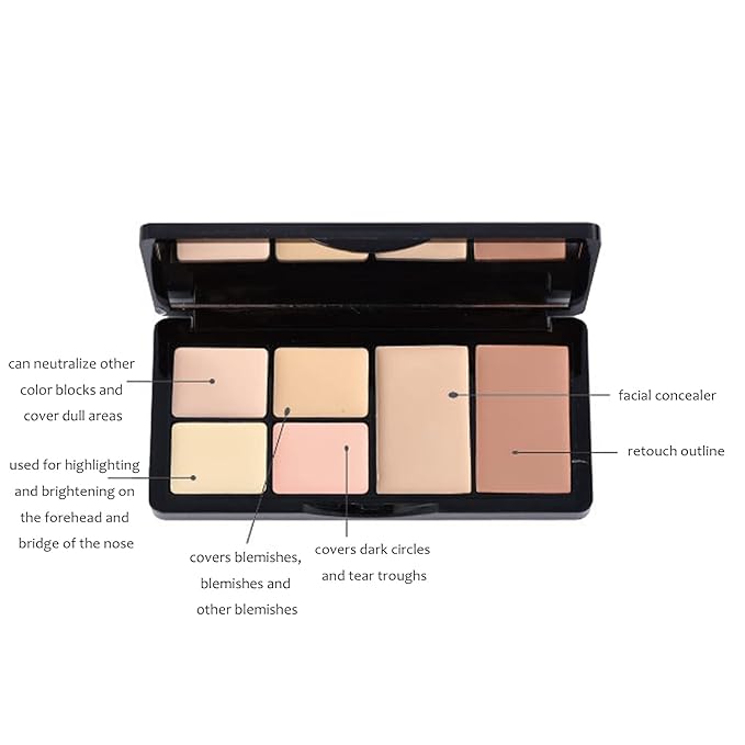 Concealer Contour Palette, 6 In 1 Color Correcting