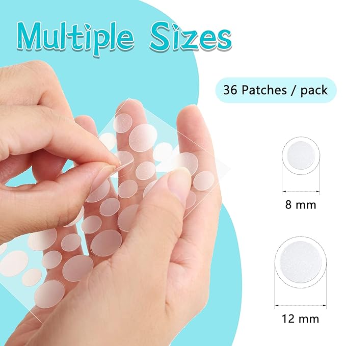 Pimple Patches for Face, Hydrocolloid Acne Patches, Invisible Zit Patches for Face, Acne Spot Treatment Patch Cystic Blemish Patches Zit Stickers for all Skin Colors (360 Counts)
