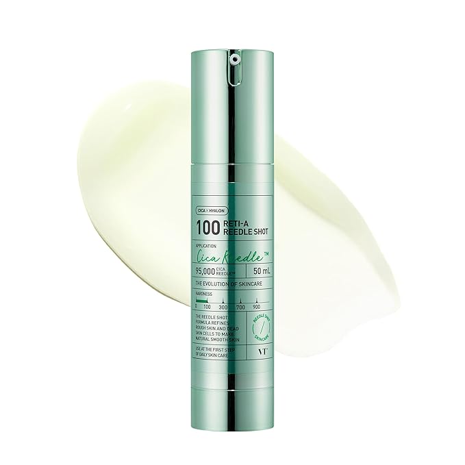 VT COSMETICS Reti-A Reedle Shot 100, Retinol(Vitamin A) Microneedling Serum, Repairing Exosome, Ideal for Retinol Beginner, Glass Skin, Korean Skin Booster 1.69Fl Oz(50ml)