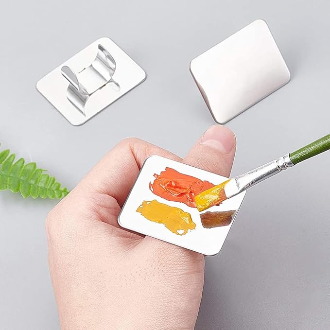 AKOAK 2 Pcs Stainless Steel Square Palette Mini