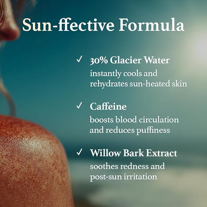 Ice Sorbet Toner Pads | Skin Prep Wipes for Puffiness, Under Eye Bags & Instant Face Lift | Gel Pads for Sunburn Relief & After Sun with 30% Glacier Water & Caffeine | Pack of 3 (180 Count)