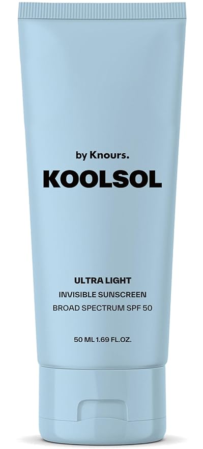 by Knours Ultra-Light Invisible Sunscreen Broad Spectrum SPF 50, Moisturizing for All Skin Types, Korean Innovation, 50ml/1.69 fl. oz.