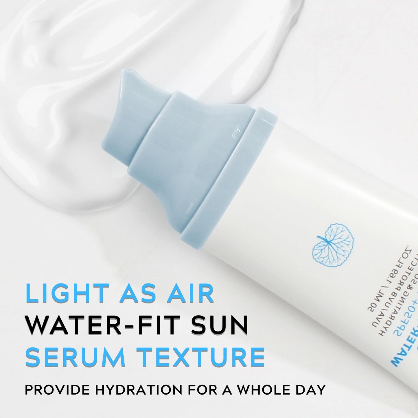 ISHERBIN 𝐶𝑒𝑛𝑡𝑒𝑙𝑙á Sunscreen SPF 50, Hyalu Cica Water-Fit Sun Serum, Face Sun Screen Long-Lasting Protection, Cen-tella Madagascar Sunscreen, NO White Cast - Dry Oily Korean Skincare (Blue 1)