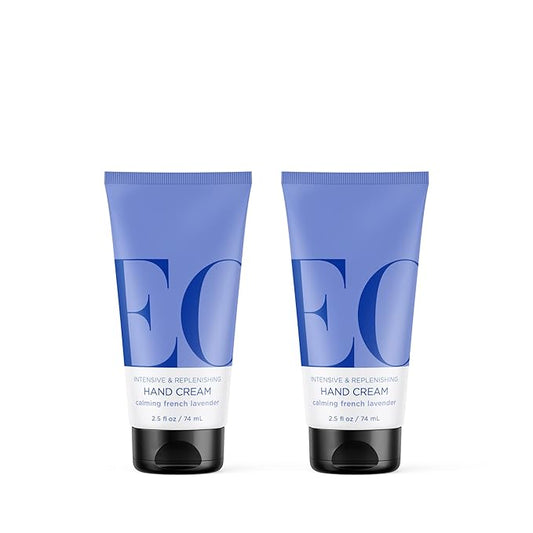 EO Hand Cream, 2.5 Ounce (Pack of 2), French Lavender, Organic Plant-Based, Moisturizer for Dry Skin