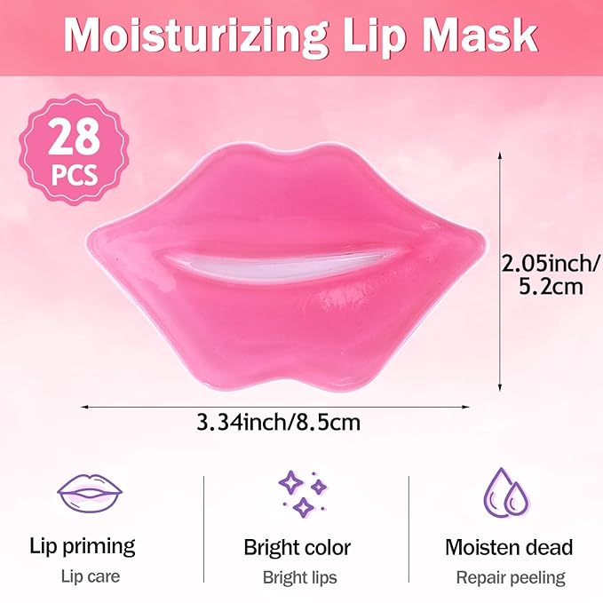 28 PCS Lip Mask,Collagen Crystal Lip Lips