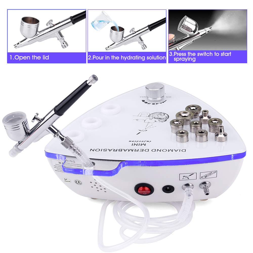 Diamond Microdermabrasion Machine with Spray Gun, Dermabrasion Facial Machine, Professional Microdermabrasion Kit, Esthetician Supplies, Upgraded【3-in-1】Beauty Machine