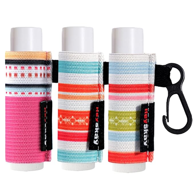 3PCS Lip Balm Holder Keychain Lipstick