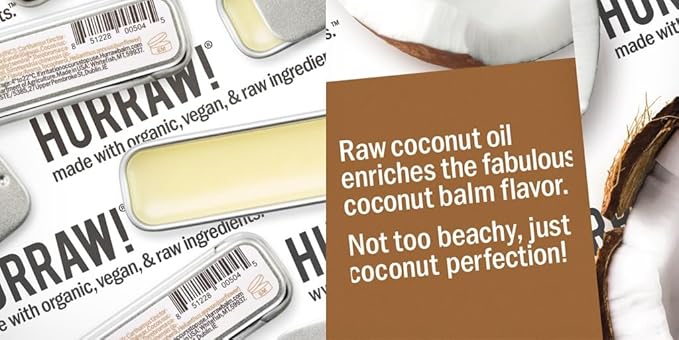 Hurraw! Coconut, Mint, Vanilla Lip Balm Palm