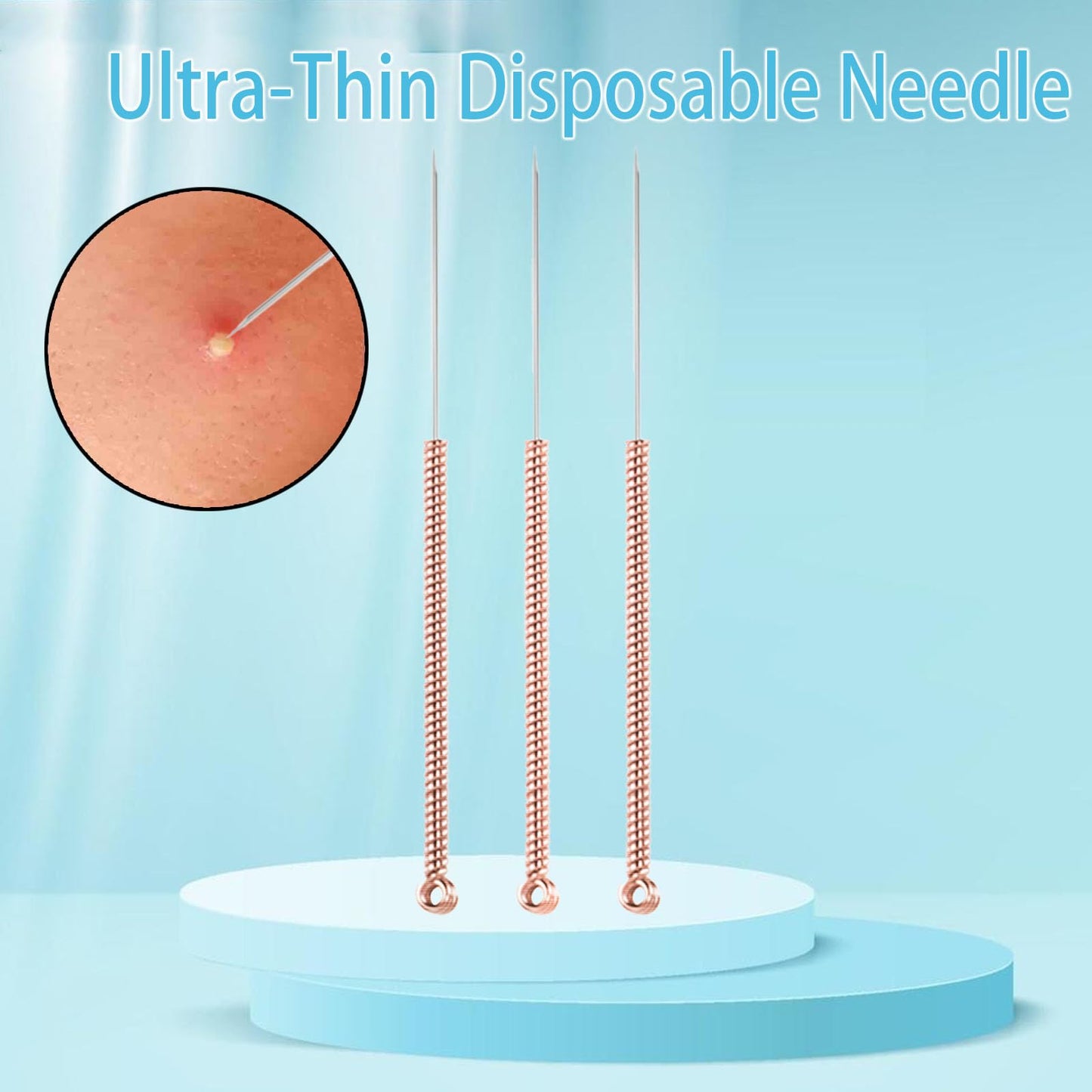 110 pcs Disposable Pimple Needles Acne Needle Blackhead and Blemish Remover Tools, Pimple Popper Tools Professional（Gold）