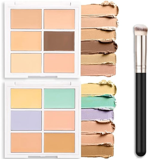 Concealer Cream Makeup Palette Color Corrector,Under Eye Brightener for Beginners