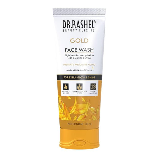 Gold Face Wash The Complexion With Licorice Extract With No Parabens, Sls, Silicones & Colour - 100 ml /3.38 Fl Oz