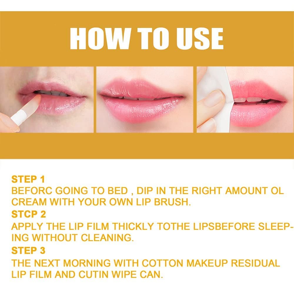 2 Pack Bee Lip Balm Honey Pot, Honey & Strawberry Lip Mask Propolis Lip Mask, Hydrating & Prevention Dry and Cracked Lip Scrubs Exfoliator Lip Sleeping Mask Reduces Lip Lines