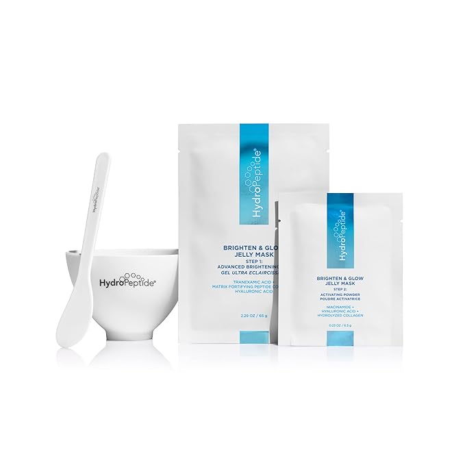 HydroPeptide Glow Jelly Mask Advanced Peptide Treatment for Ultra Hydrating Skin, 4 Treatments