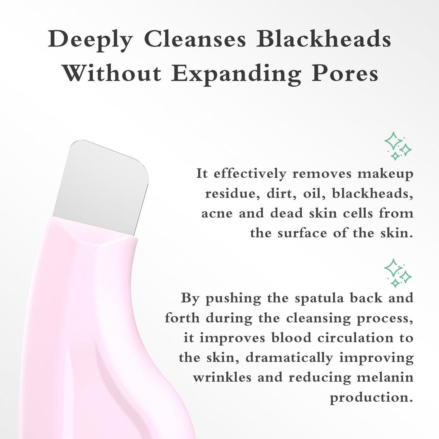 Sookga Blackhead Remover Tool, Silicone Face Scraper for Deep Cleansing, Skin Scrubber Face Spatula, Nose Blackhead Remover, Skin Care Tool for Men and Women (Pink)