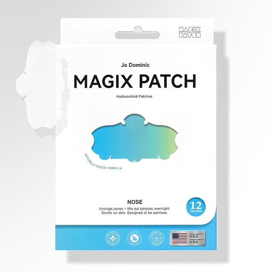 MAGIX PATCH Nose Pimple Patches Hydrocolloid Acne Patches for Nose Pores – Absorbs Oil, Zits & Blemishes Overnight – Vegan, Cruelty-Free Skincare (12 Count)
