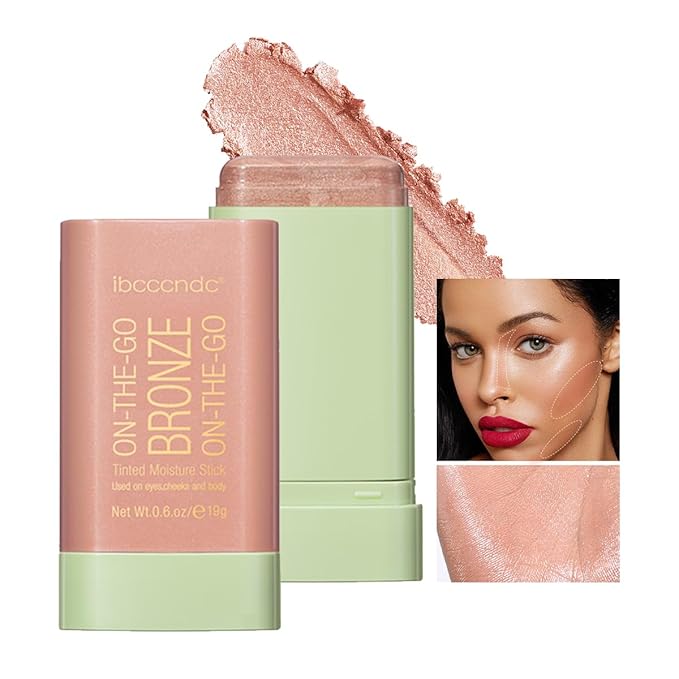 Cream Contour Stick,Versatile Bronzer Facial Contouring Stick,Long Lasting Soft Glow