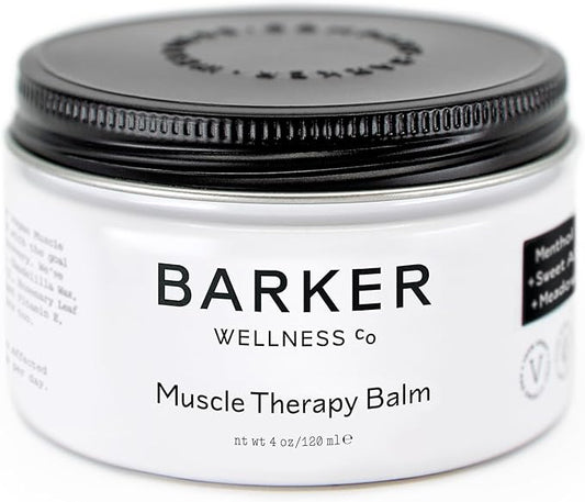 Barker Wellness Muscle Therapy Balm｜Soothe Joint and Muscles, Natural Relaxation with Added Antioxidants and Moisturizer｜All-Natural Vegan Cruelty-Free