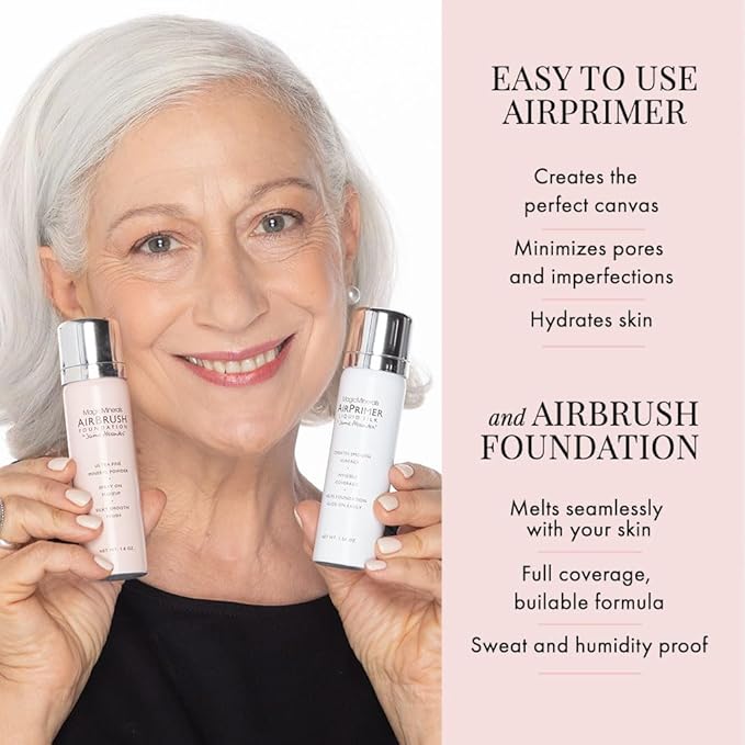 MagicMinerals AirBrush Foundation Set by Jerome Alexander – Skin (Dark)