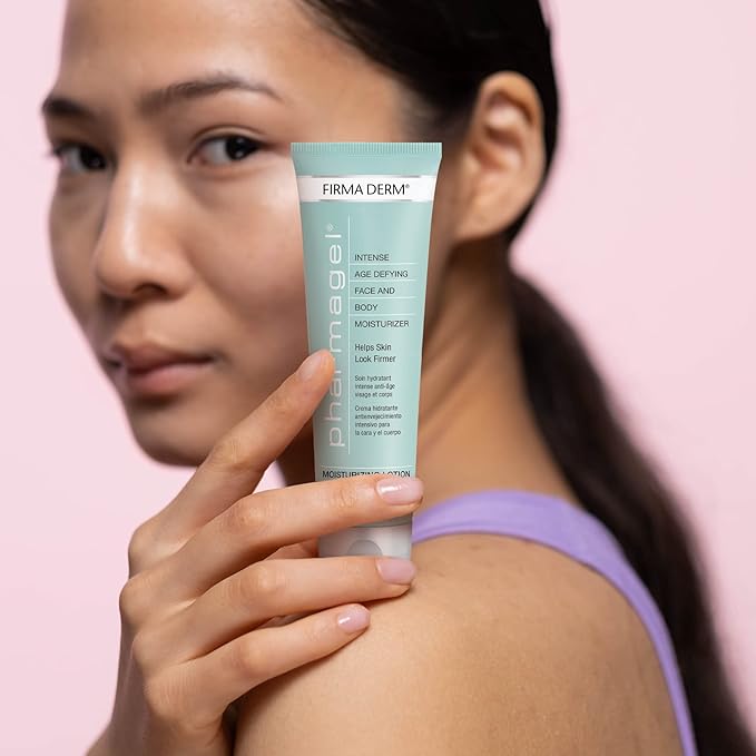 Pharmagel Firma Derm Anti‑Aging Lotion – Daily Vitamin A+C+E Moisturizer for Firmer, Younger-Looking Skin – Botanical Firming & Hydrating Body & Face Cream – 8.5 fl oz