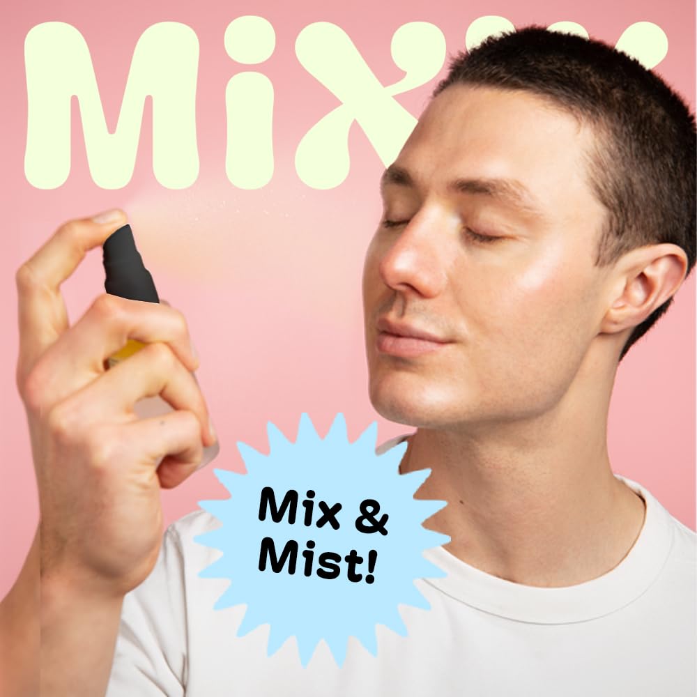 MIXIK Hydra Cream Moisturizing Face Mist Spray - Hydrating Face Mist Korean Skincare, Facial Hydrating Mist made of Plant Oil, Rose Water, Squalene, Ceramide (30 ml (1.0 fl oz) Travel Size)