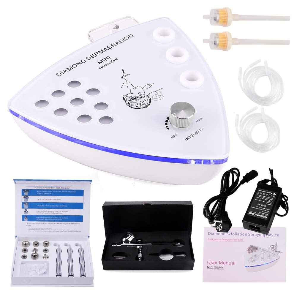 Diamond Microdermabrasion Machine with Spray Gun, Dermabrasion Facial Machine, Professional Microdermabrasion Kit, Esthetician Supplies, Upgraded【3-in-1】Beauty Machine