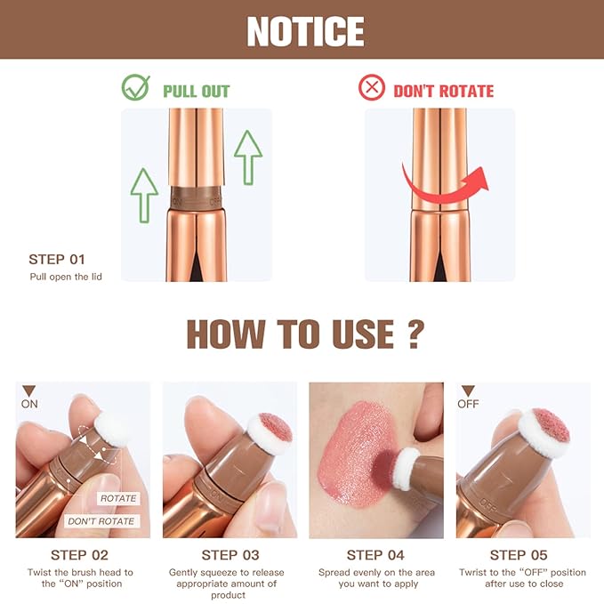 MEICOLY Liquid Blush Beauty Wand, Matte Face Blush