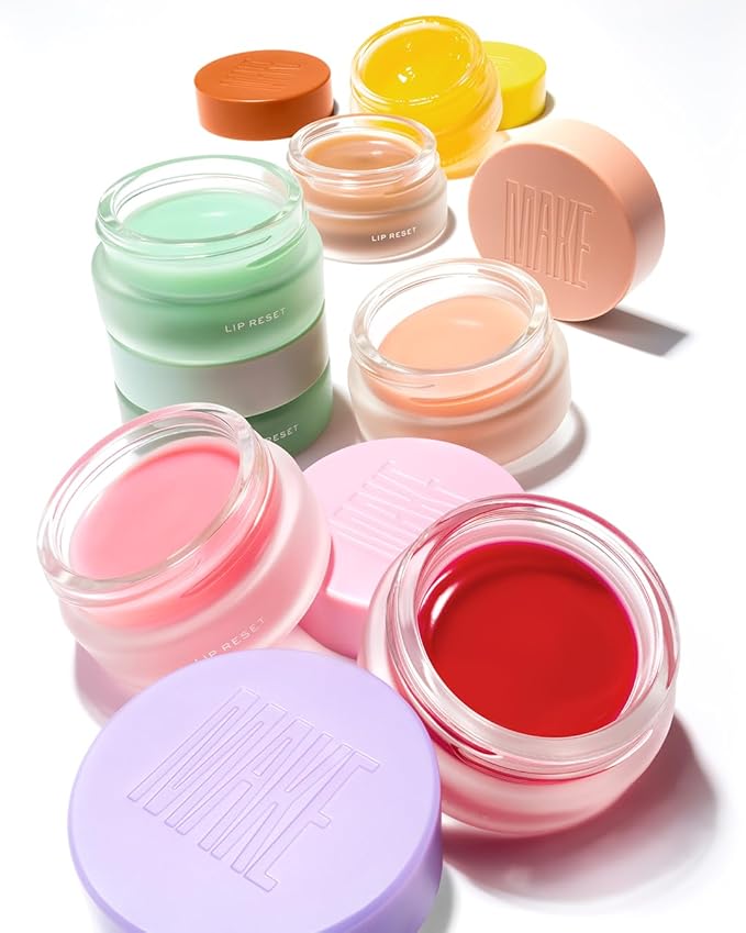 MAKE Beauty Lip Reset Overnight Lip Mask. Nourishing, Hydrating Lip Treatment for Dry, Flaky Lips. Plumps, Softens, and Smooths. Solar Citron Flavor