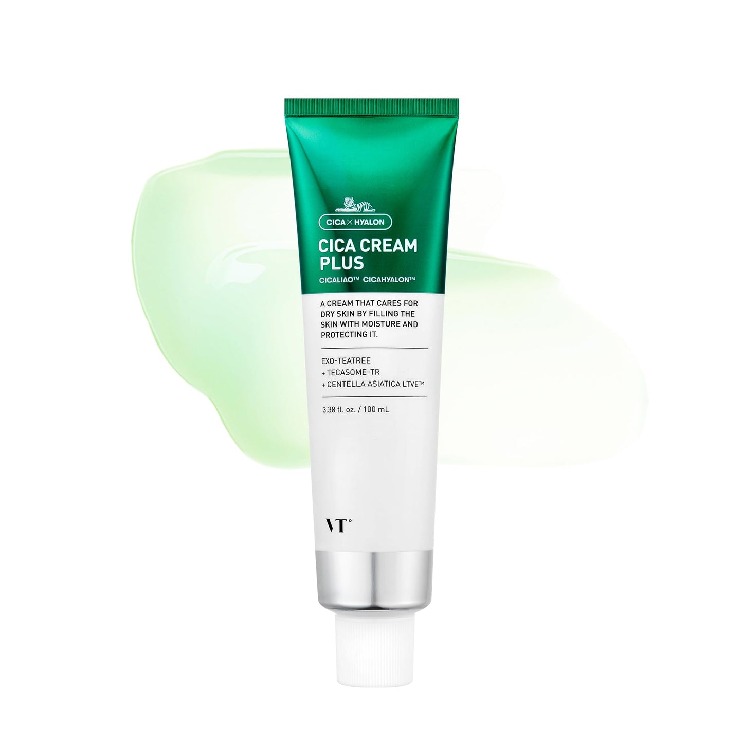 VT COSMETICS Cica Cream Plus, Hydrating & Calming Face Moisturizer with Centella Asiatica, Lightweight Soothing Cream for Acne, Oily, Dry and Sensitive Skin, Korean Skincare for acne prone skin