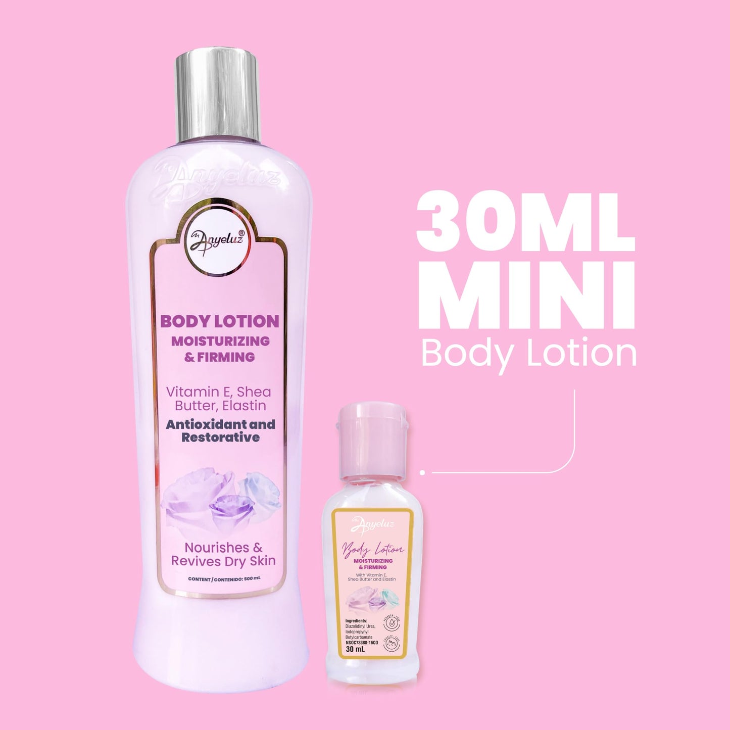 ANYELUZ Kit Duo Moisturizing and Firming Cream + Mini Travel Size | Revitalizes Dry and Damaged Skin | Infused with the Antioxidant Benefits of Vitamin E | Promotes Fresh and Elastic Skin