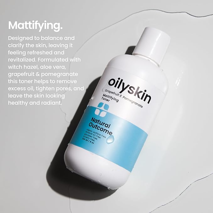 Oily Skin Face Toner | Purifying Astringent Facial Toner | Naturally Keeps Skin Matte & Shine Free | Minimizes Appearance of Pores While Keeping Skin Hydrated with Aloe Vera | 8 oz